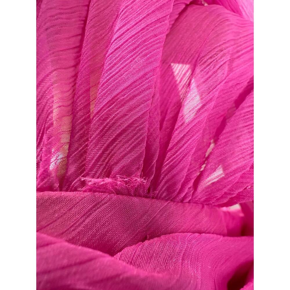 Adam Lippes x RTR Pink Knot Front Gown Size 14 with Fabric Pull Discoloration - Picture 11 of 14
